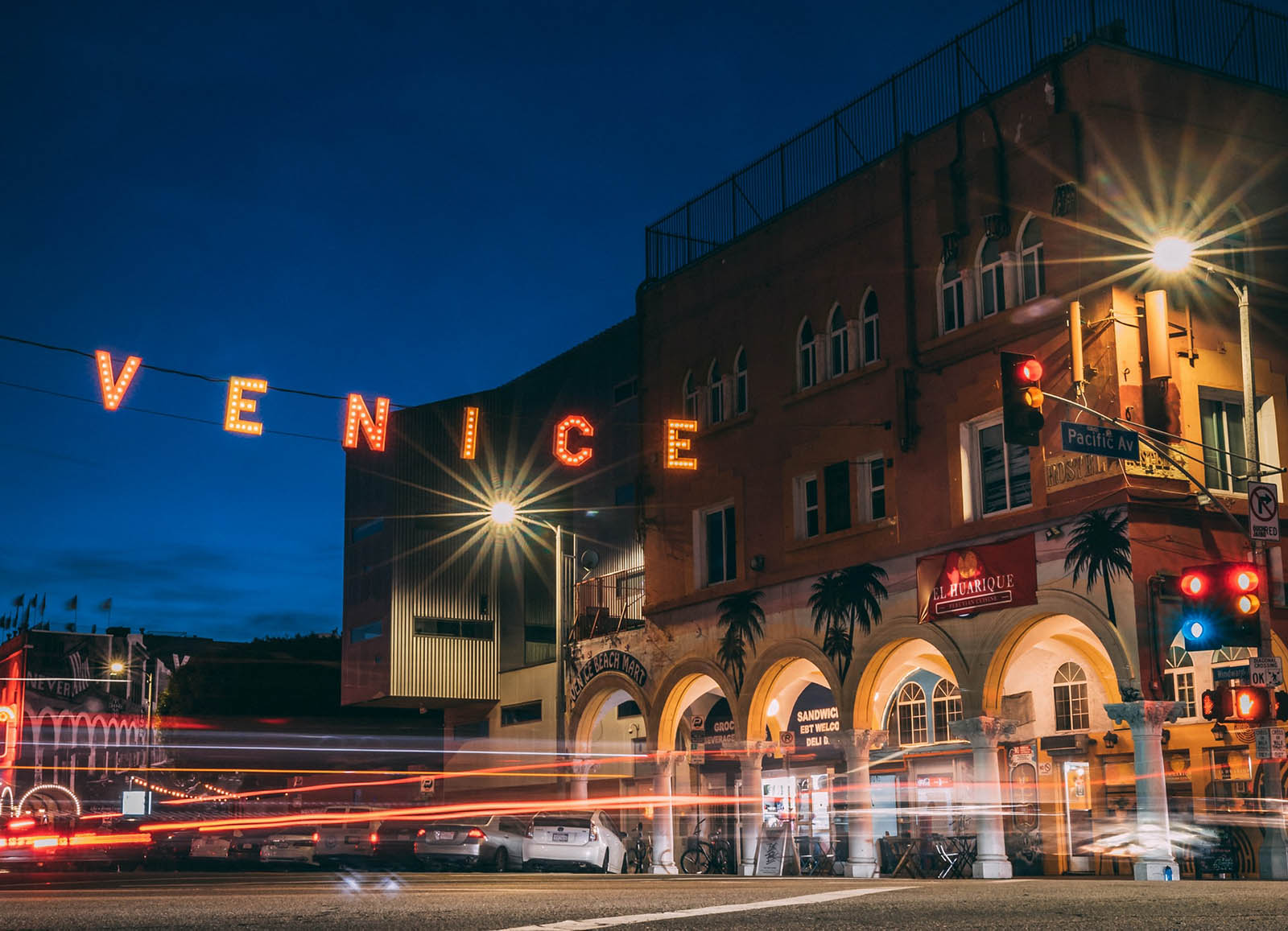Venice CA at night